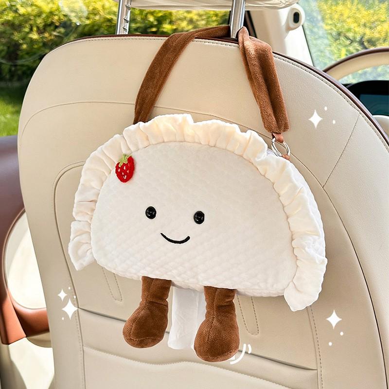Creative Cartoon Car Plush Tissue Box - Hanging or Armrest Style
