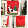 Home Snowman Xmas Santa Claus Chair Cover Christmas Decoration New Year Decor Chair Back Covers