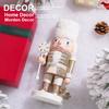 23cm Weihnachtsnussknacker Holz Nussknacker Ornament Soldatenfigur Handarbeit Puppe Spielzeug Heim Büro Schreibtisch Weihnachtsdekoration Geschenk