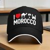 I Love Morocco Baseball Cap Kpop Rock Sun Trucker Hat Unisex-Teens Stylish Print Baseball Caps