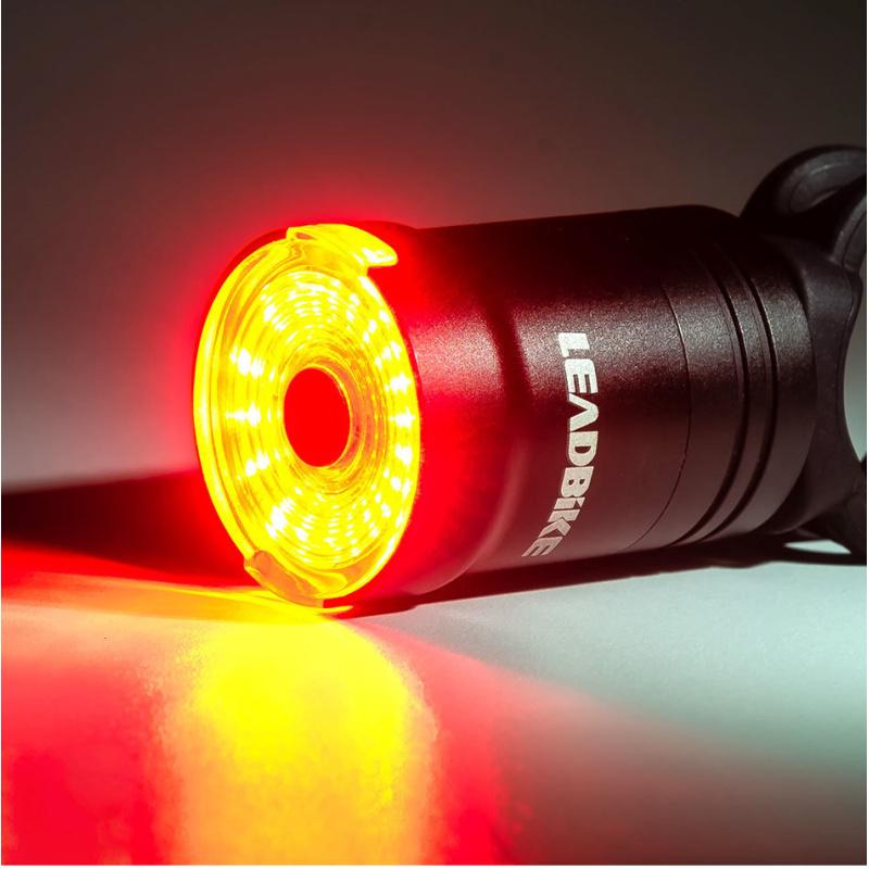 Waterproof LED Bike Tail Light with Smart Brake Sensing - 6 Modes, USB