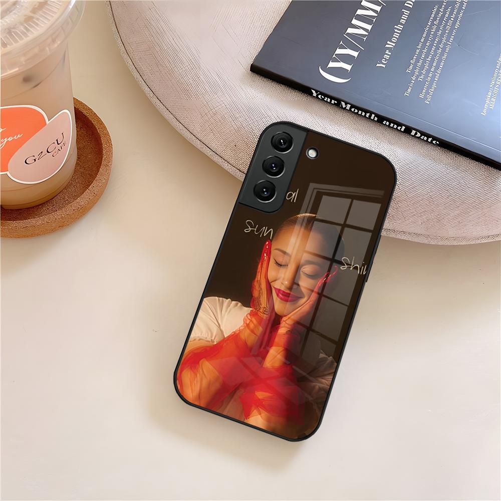 A- ArianaS G-GrandeES Phone Case Glass For Samsung Galaxy S26 S25 S23 S24 S21 S22 S20 Ultra Fe Plus A15 A14 Cover