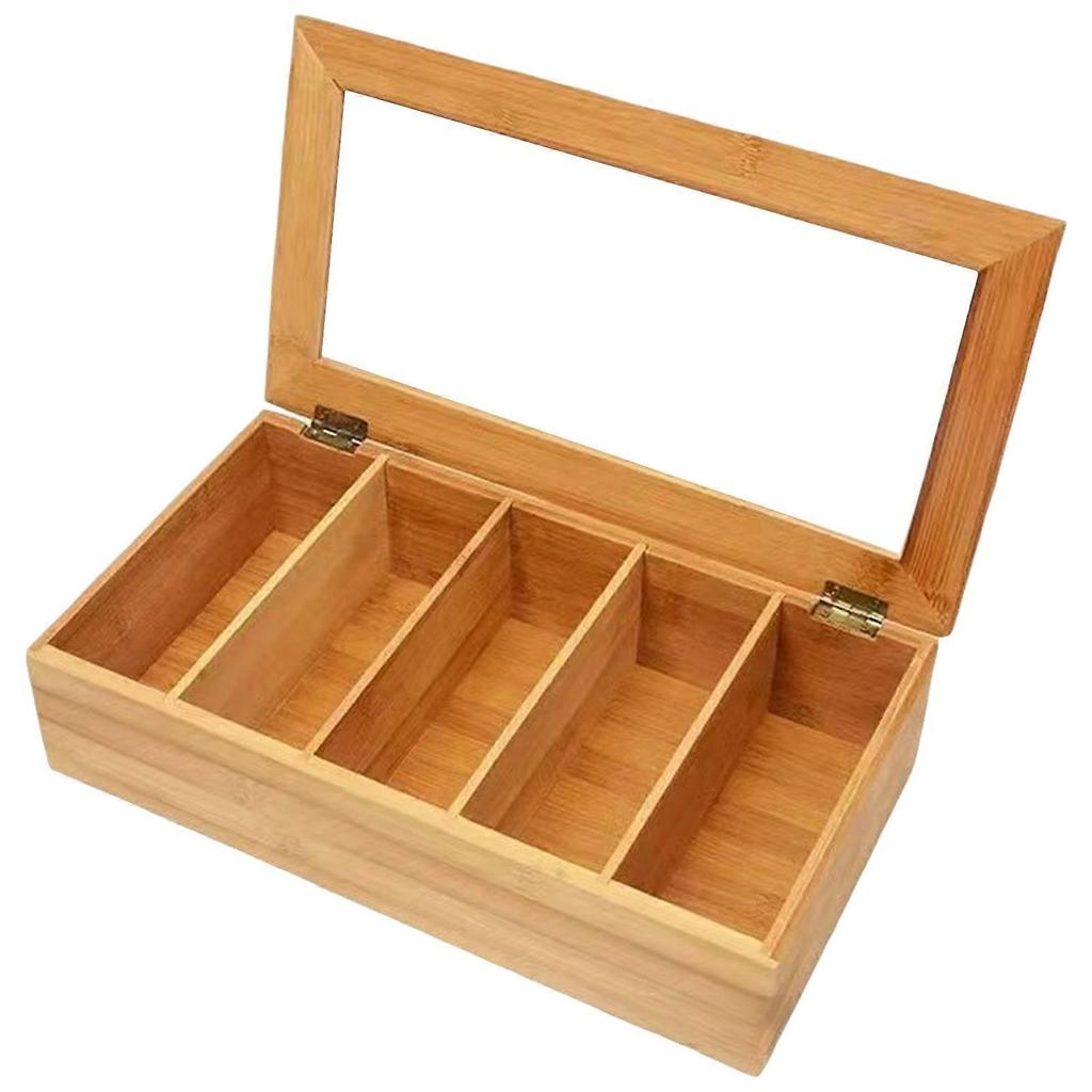 Wood Tea Bag Organizer Holder Durable Coffee Bag Organizer Box for Holder Bags Coffee Sugar Packets