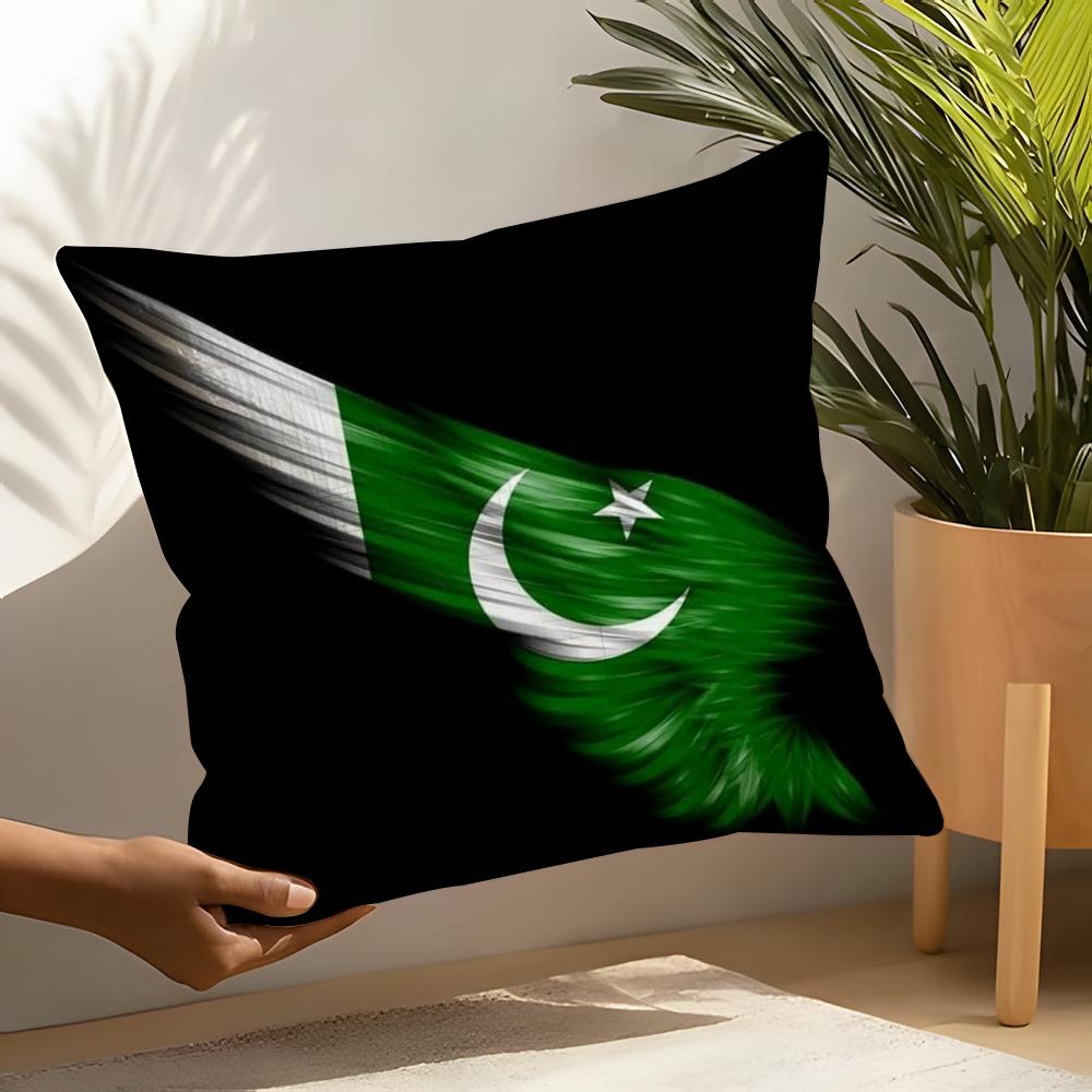 Nation Pakistan Flag Pillow Case Linen Cushion Covers For Decorative Sofa Home Pillows Case Car Chair Pillows Cases