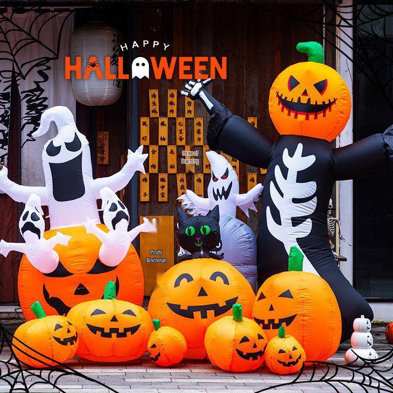 Large Inflatable Pumpkin Balloon Halloween Decoration for Kindergartens and Malls