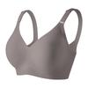 European Plus Size Wireless Seamless Bra for Women Deep V Wavy Edge Soft Support Gathered Anti-Sagging Cutout Back Intimates