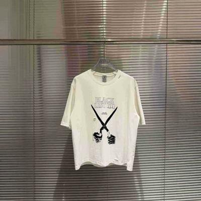 Protocol Index Talk Scissors Cut Damage Retro Washed Old Boxy Short Sleeves Men and Women the Same Style