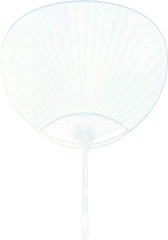 

Однотонный белый полиэстер Обычный набор из 200 вееров, Размер, белый