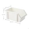 Stackable Storage Basket Reusable Snack for Classroom Closet Playroom White