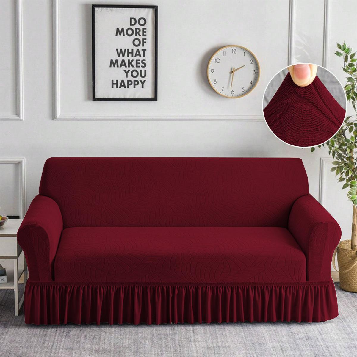

1pc Splash-proof Stretch Sofa Cover for Living Room Jacquard Corner Sofa Covers with Skirt Nonslip Sofa Slipcover for Home Hotel 1pc Single seat