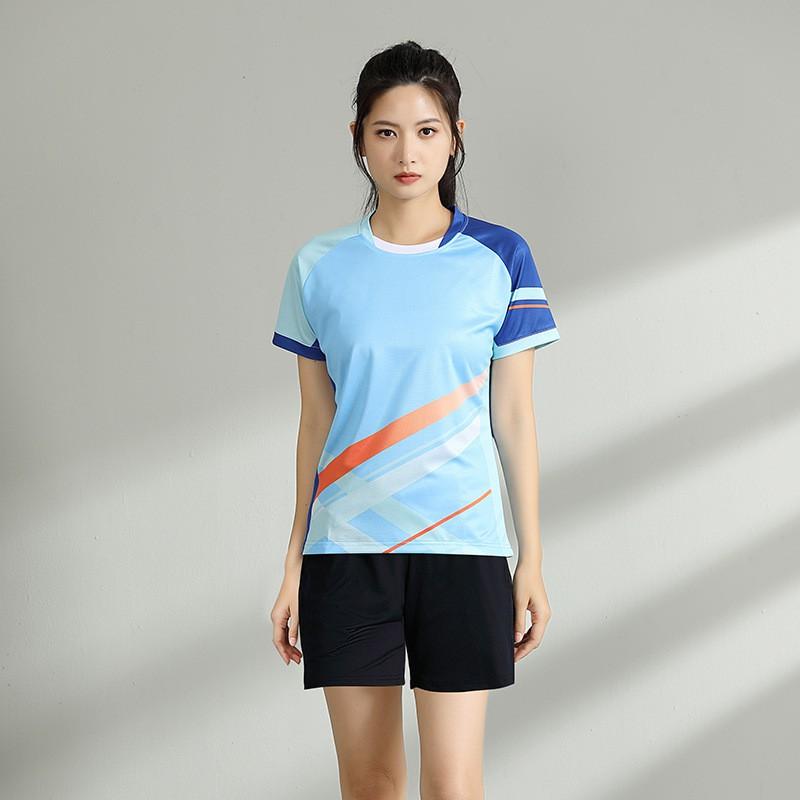 Quick Dry Badminton Shirt Set Men Women Breathable Tennis Table Volleyball Training Team Wear Custom