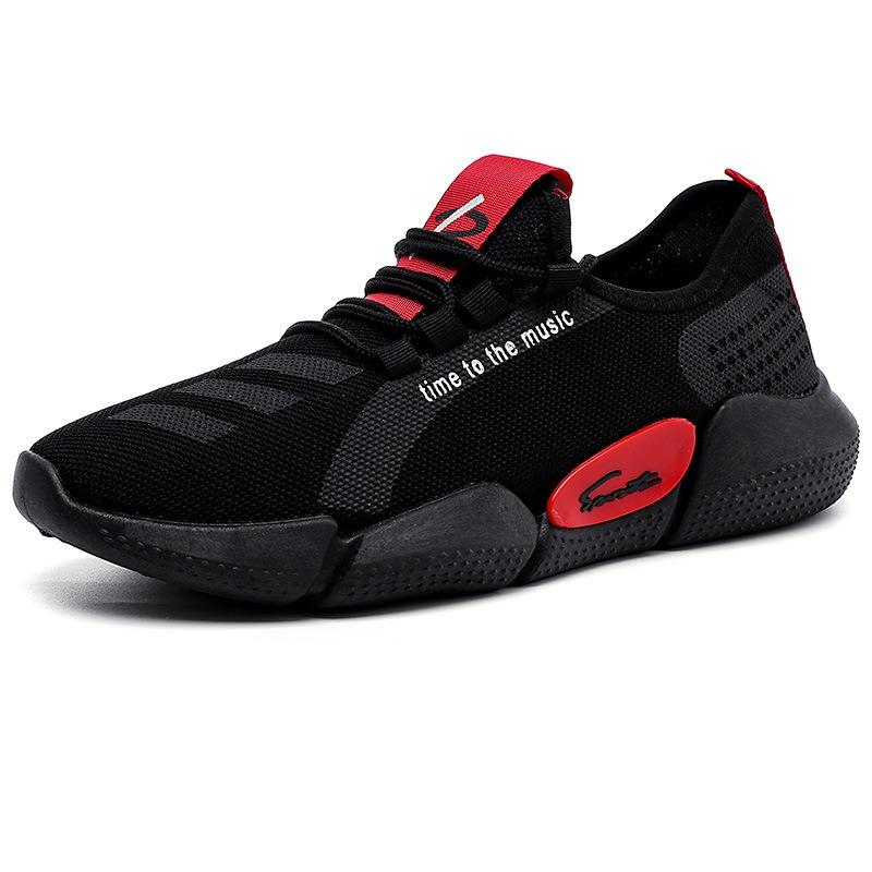 Men's New Arrival Fly-Knit Mesh Casual Running Sneakers – Breathable Lightweight Lace-Up Cloth Shoes, Trendy Comfortable Athletic Footwear for Daily