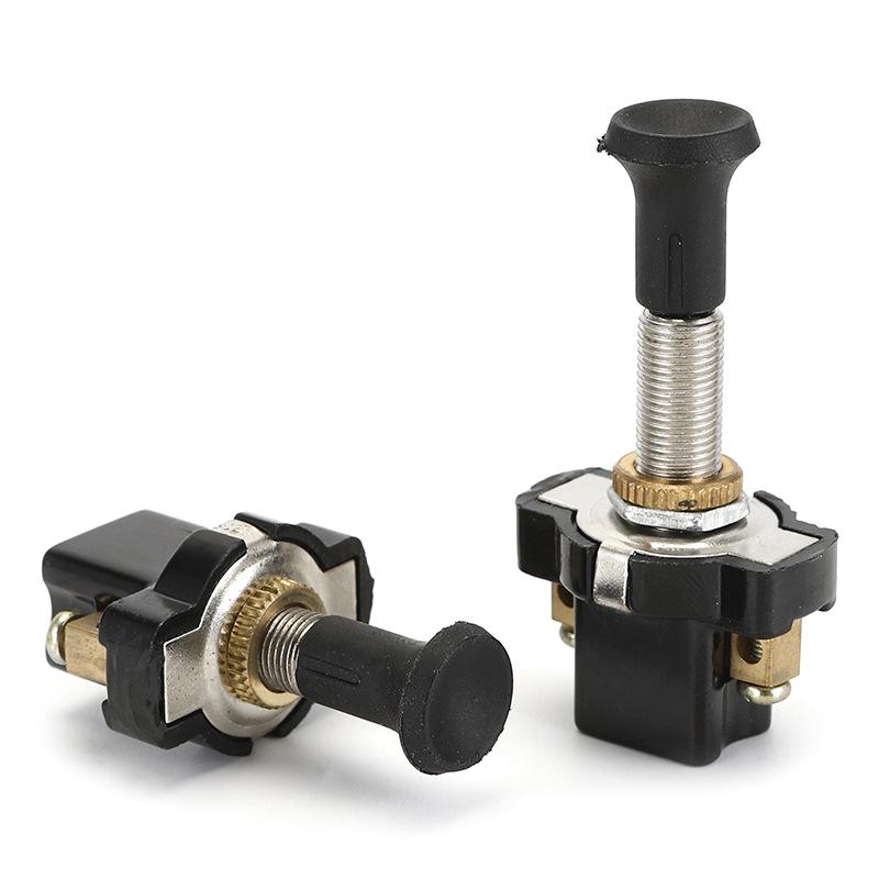 12V 13mm 20mm Screw Terminals Durable High Performance On-Off Long Push Pull Switch
