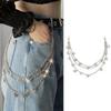 Skirts Chain Three Layer Chain Butterfly Shape Pendant Charm Chain for Teens