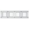 Gabion Raised Bed Set 2 Pcs Silver