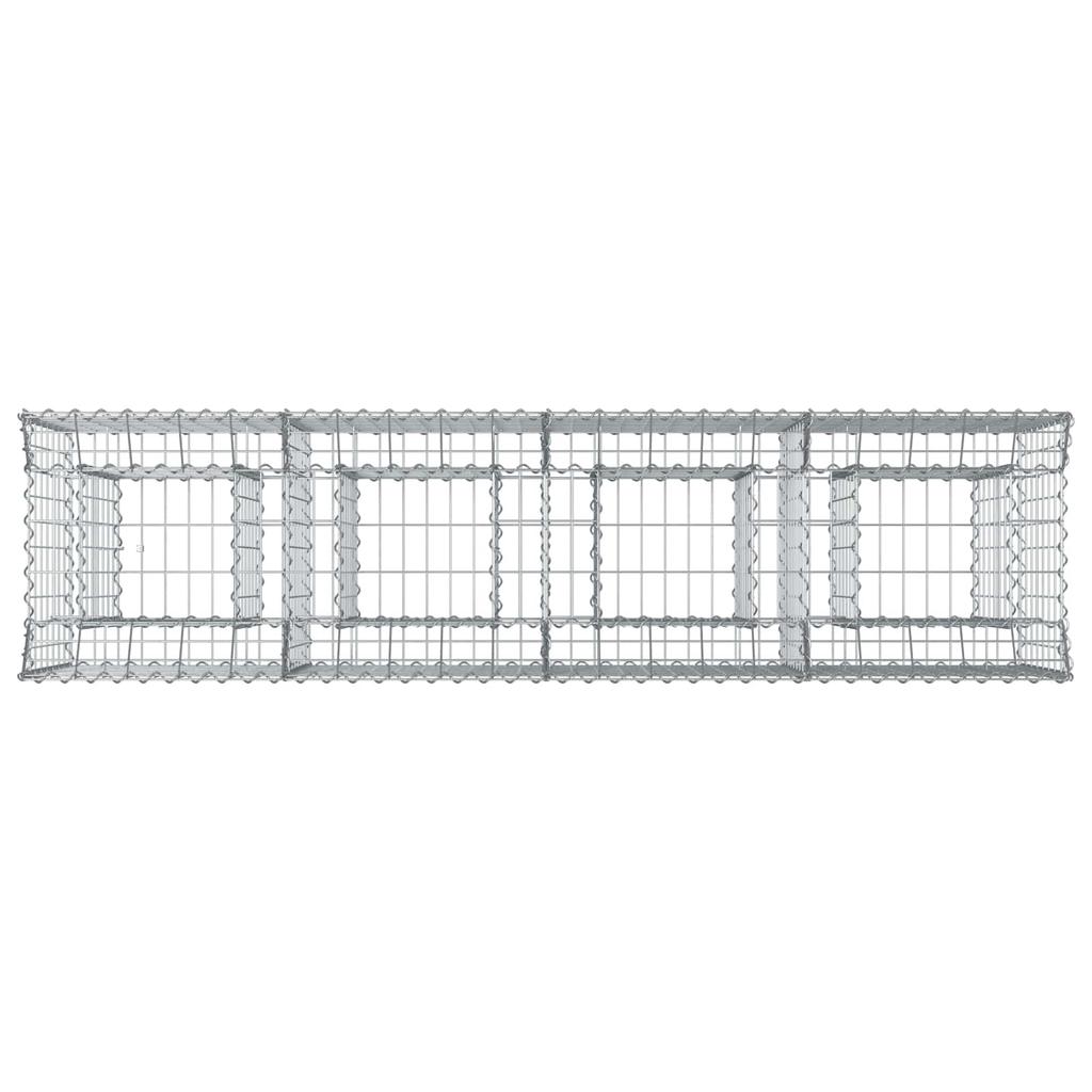 Gabion Raised Bed Set 2 Pcs Silver