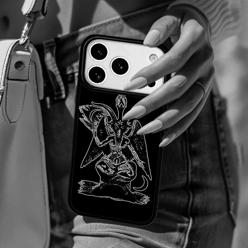 Satanic Pentagram Baphomet Phone Case For iPhone 17 Air 14 15 13 12 Max Cover For Apple 16e 11 Pro Max Plus Coque