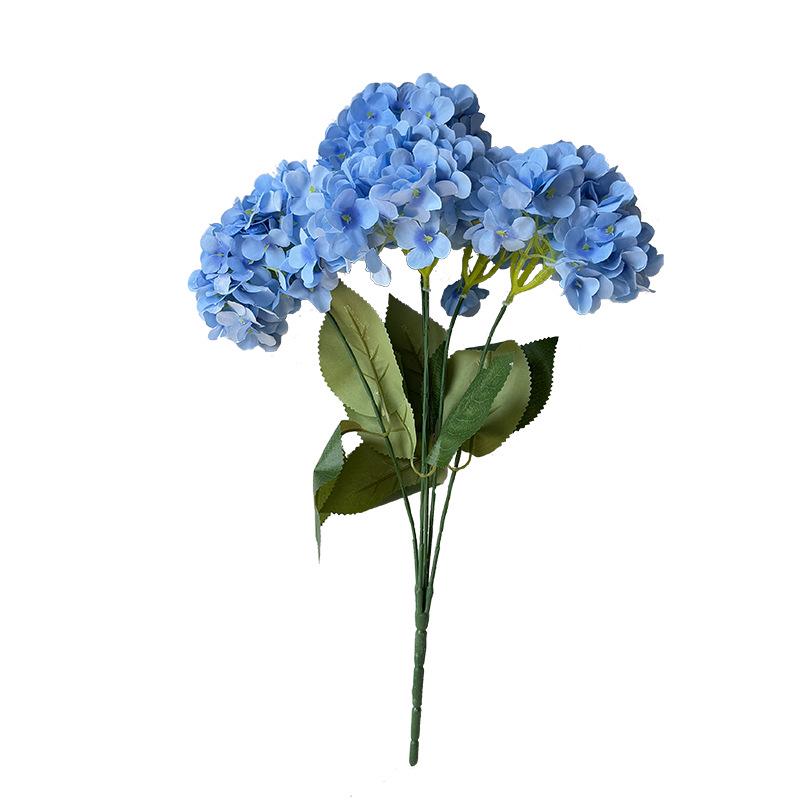 5-Head Silk Hydrangea Fake Flowers for Wedding Décor and Home Arrangements