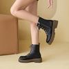 Women’s Winter Boots Casual Short Motorcycle Boots Street Style Black Warm Ankle Boots with Fur Plus Size