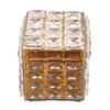 European Style Crystal Storage Box Crystal Jewelry Trinket Box Square Earrings Rings Organizer for Gift Giving Home