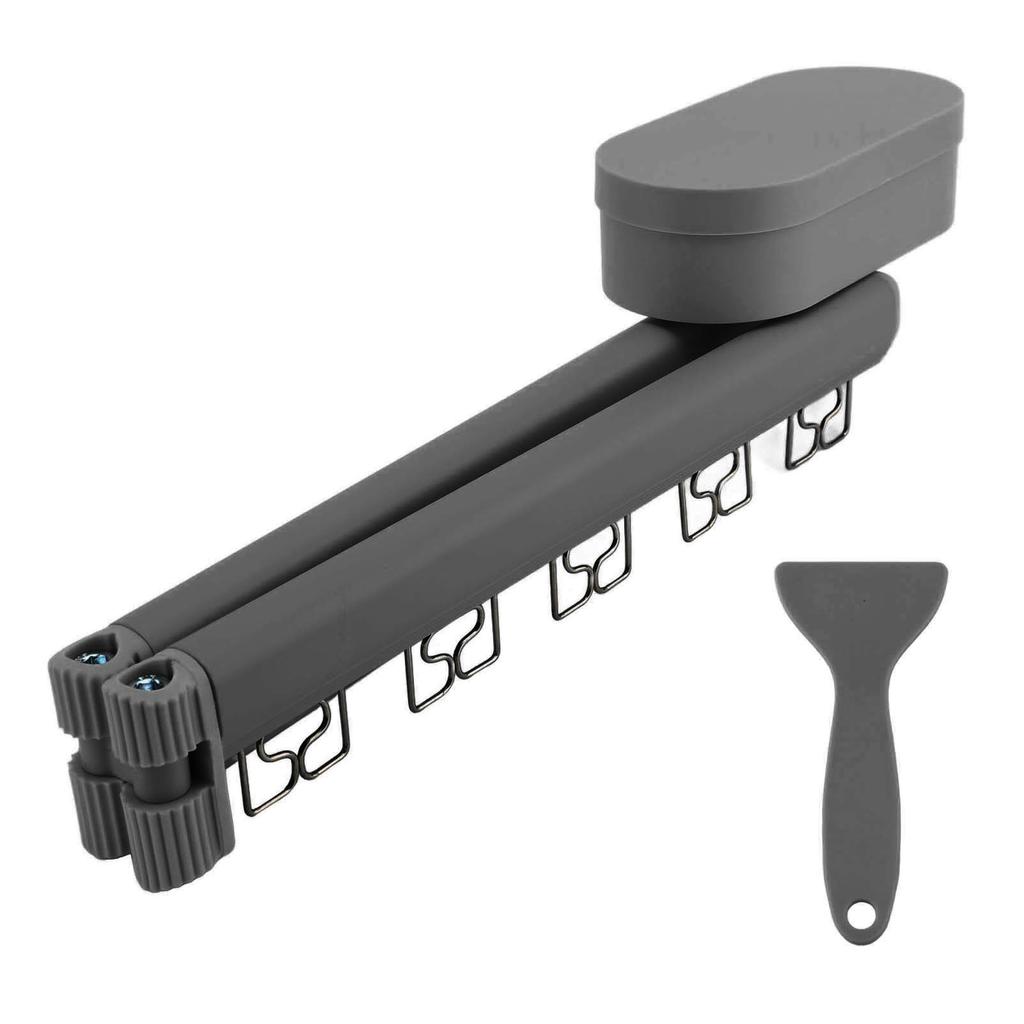 Wäscheständer Einziehbar Saugknopf Wäschetrockner Wandmontiert mit 5 Winddichten Löchern