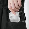Kopfhörer Schutzhülle Pro2 Ladeabdeckung TPU Transparent Weiche Schale Sturzfest Ohrhörer Hülle mit Karabiner Wireless