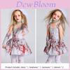 Costume di Halloween per Bambini e Adulti Spaventoso Vestito da Sposa Fantasma Grigio Macchiato di Sangue con Pizzo e Gonna in Tulle