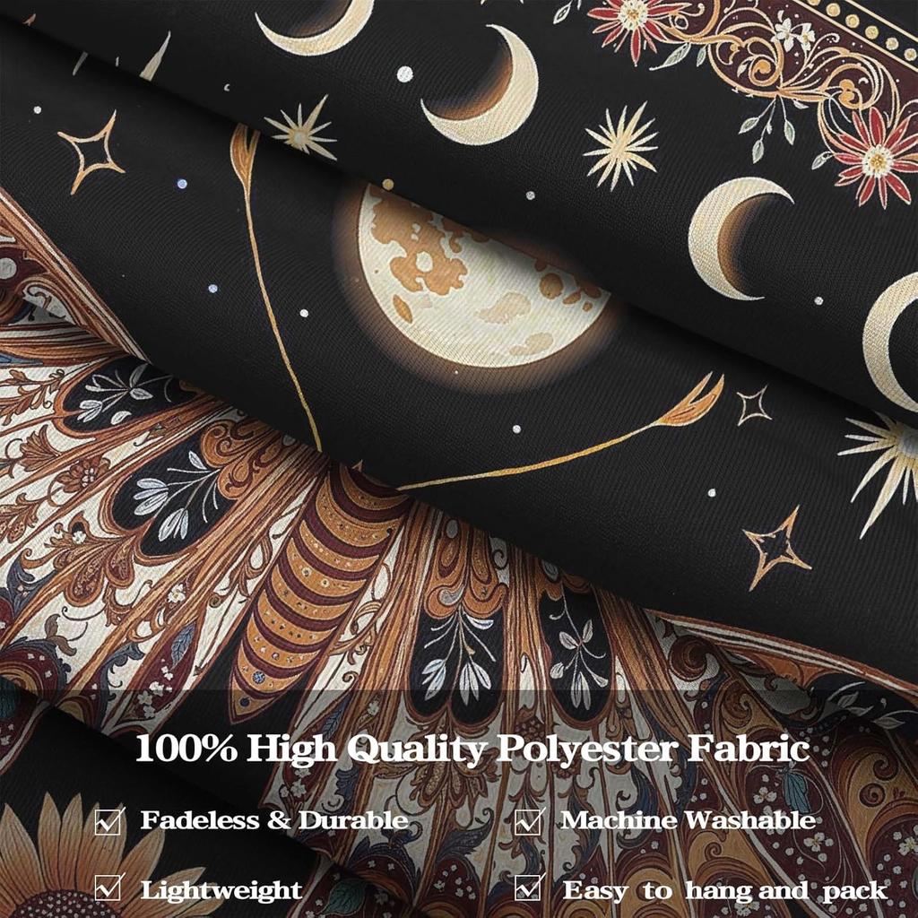 Butterfly Tapestry Moon Star Retro Floral Sunflower Plant Tapestries for Bedroom Witchy Aesthetic Room Decor Tapestries Wall