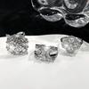 Niche Design Double C Four-Leaf Clover Exquisite Full Diamond Zir*****Pen Ring Cold Wind Light Luxury Index Finger Ring Female