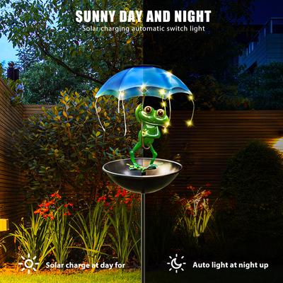 1 peça Luzes Decorativas Solares para Jardim Luzes de Figura de Sapo LED Poste de Luz Solar para Quintal Gramado Caminho Decoração de Halloween Natal