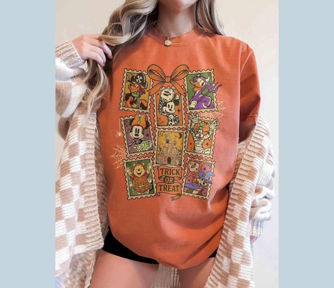 Trick Or Treat Disney Halloween Sweatshirt Mickey And Friends Halloween Shirt XXXL