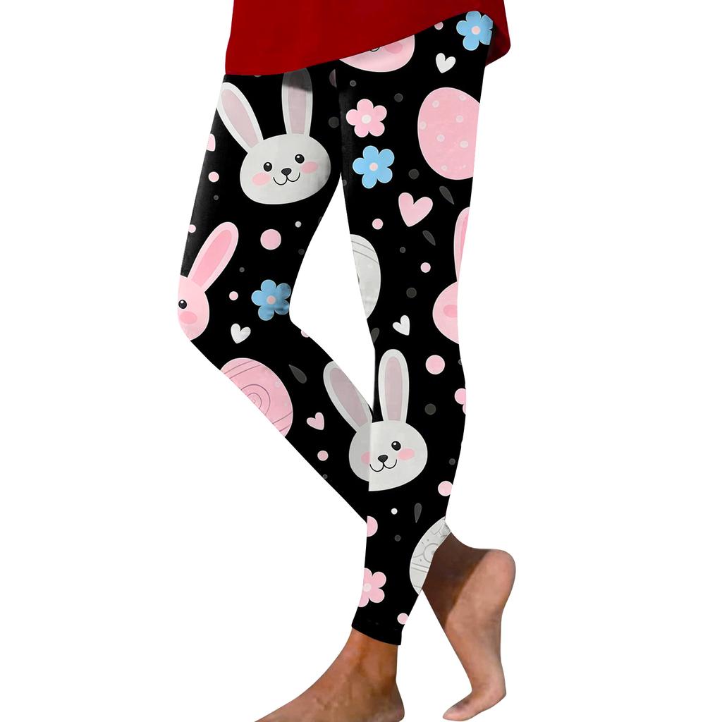 Pantaloni da Yoga Elasticizzati Slim da Donna Casual alla Moda per Esterno con Stampa Natalizia Pantaloni Corti
