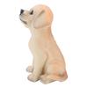 Yellow Labrador Puppy Figurine 7.5x7.5x14cm Cute Resin Sitting Labrador Dog Statue Desktop Ornament