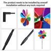 6Pcs Plastic Flower Wind Spinner Eight Leaf Bird Repellent Pinwheel Fade Resistant Sparkly Pinwheel Eye Catching for Yard Garden