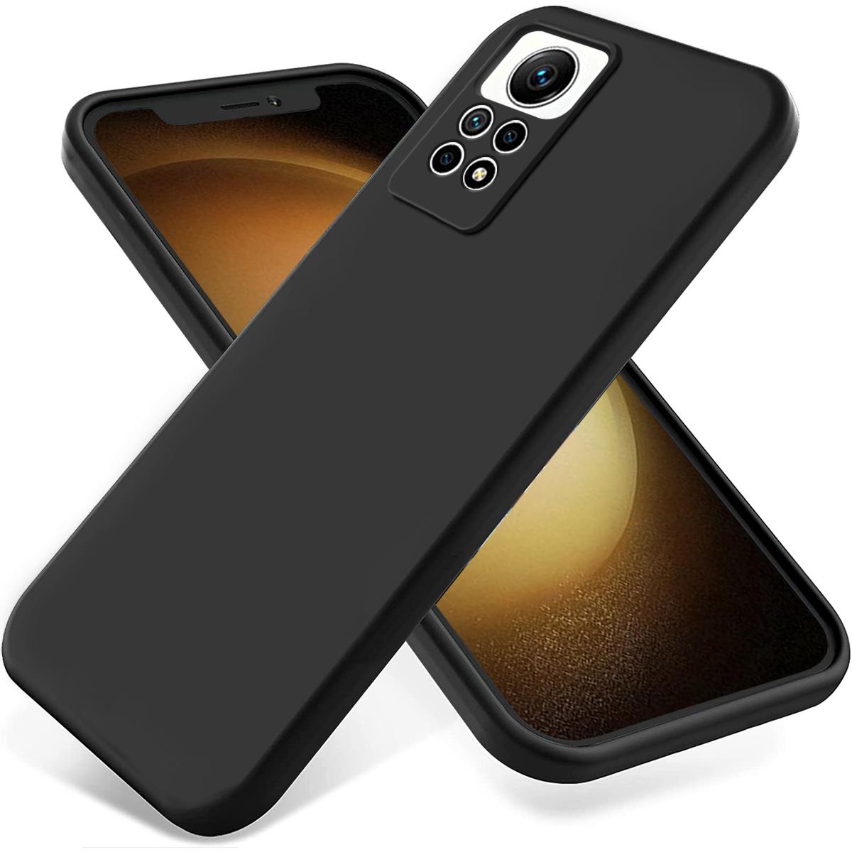 

For Xiaomi Redmi Note 12 Pro 4G Liquid Silicone Drop-proof Cover Soft Lining Phone Case Black