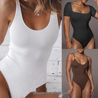 Conjunto de Macacão Sexy Justo de Manga Curta para Mulheres 2025 - Estilo Europeu e Americano