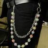 Fashion Square Color Double-layer Trouser Chain, Jeans Chain Color Matching Waist Chain, Hip-hop Trouser Chain