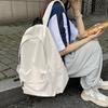 Unprinted Schoolbag Female College Student Korean Version Ins Large-capacity Simple Solid Color Backpack Junior High School Student Backpack Female