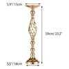 Golden Wrought Iron Vase and Candlestick Wedding Décor