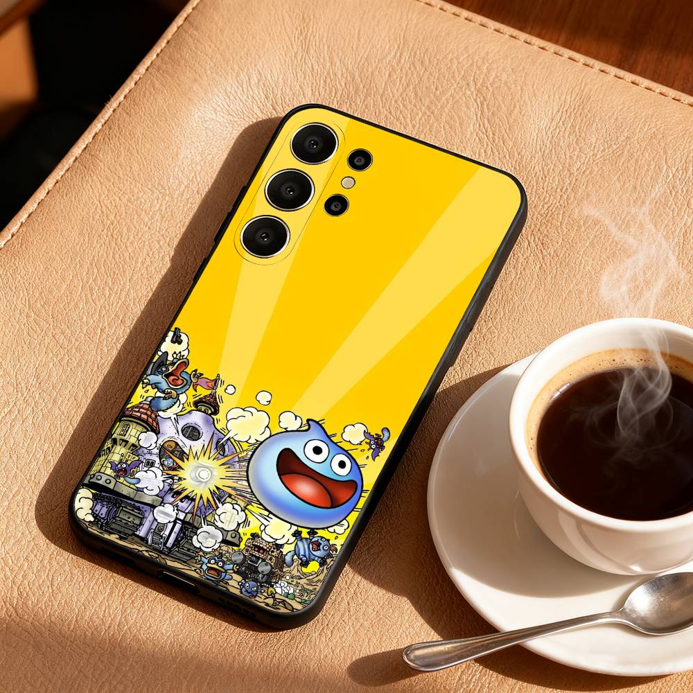 1PC Cute Bouncy D-Dragon S-slimes Phone Case For Samsung S26,S25,24,23,22,30,21,10,9,Ultra,Plus,Lite,FE Soft Black Case