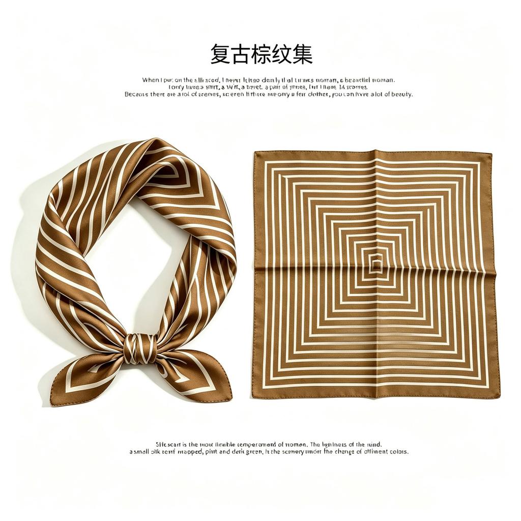 [111 Mulberry Silk] Spring and Autumn Versatile Colorful Scarf Small Scarf Silk Scarf 11cm Small Square Scarf Women