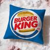 Popular BBurger Kinged Cushion Cover Soft Washable Pillow Case Multi-Scene for Couch Bed Travel Office Use