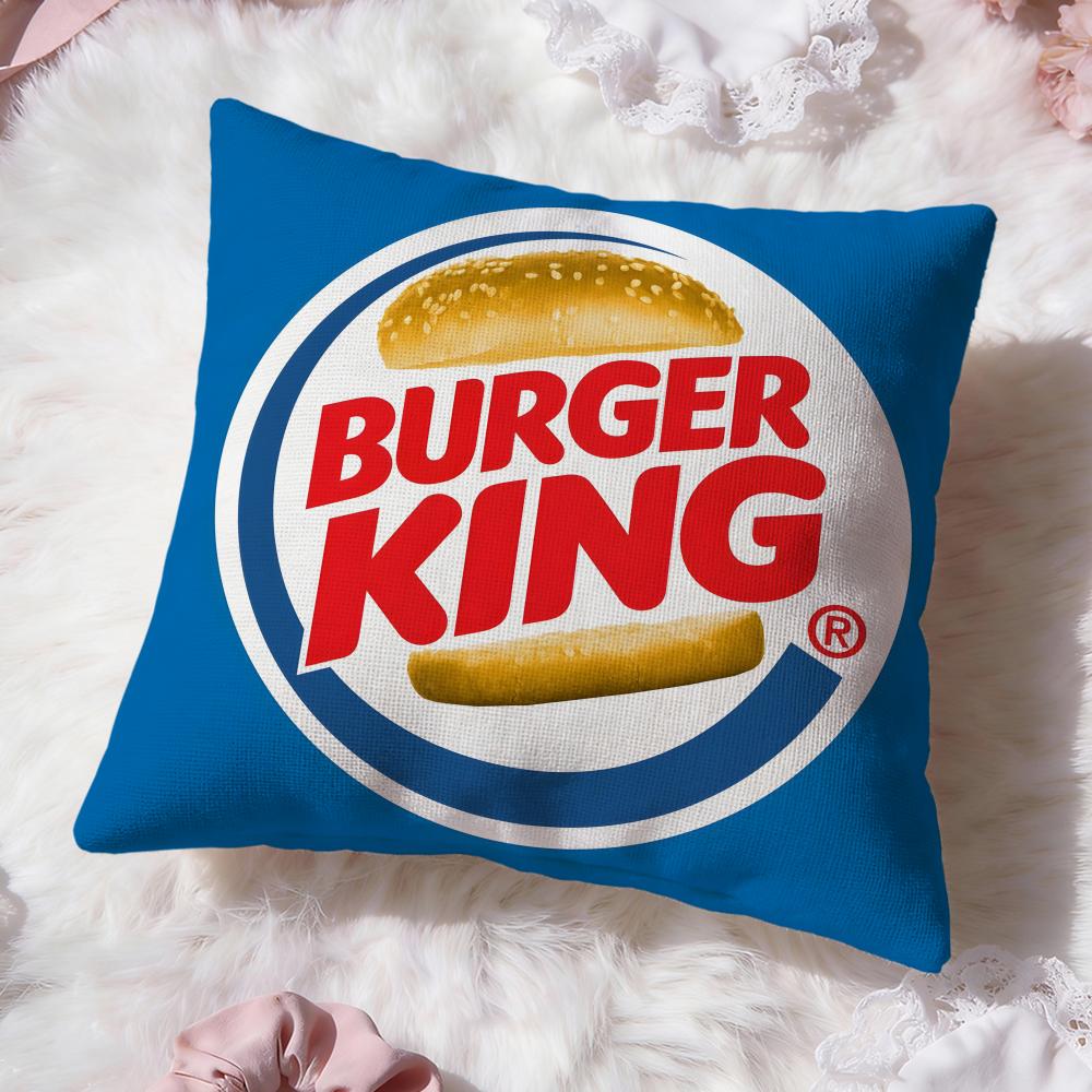 Popular BBurger Kinged Cushion Cover Soft Washable Pillow Case Multi-Scene for Couch Bed Travel Office Use