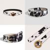 Animal Print Leather Belt For Women With Metal Pin Buckle For Casual Jeans Fashion