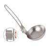 Camping Folding Spoon Outdoor Picnic Stainless Steel Dinnerware Foldable Handle Soup Spoon
