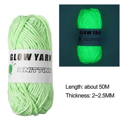 50g Neuartiges Funktionsgarn Leuchtet im Dunkeln Leuchtgarn Handstricken Teppich Pullover Mütze Wolle Leuchtgarn Nähzubehör