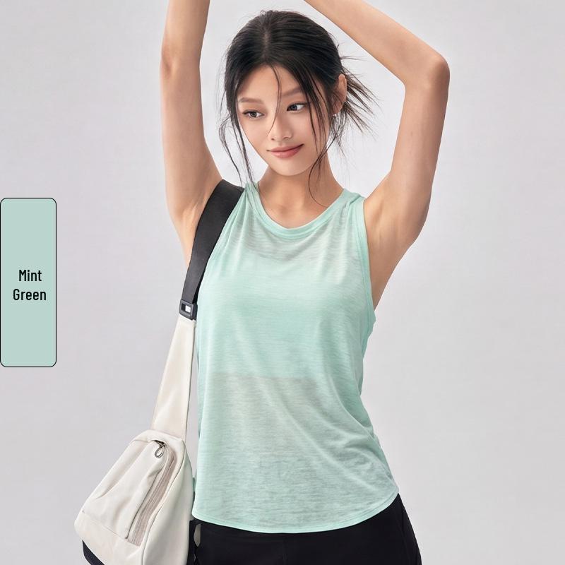 Hollow-Back Mesh Yoga Top with Bamboo Yarn, Quick-Dry Fitness Cover-Up, Women's Open Back Round Neck Sports Tee