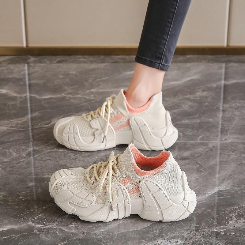 

Обувь женская обувь 2025 года новая универсальная сетчатая обувь весна женская интернет-знаменитость платформа студенческая дышащая повседневная спортивная обувь 35