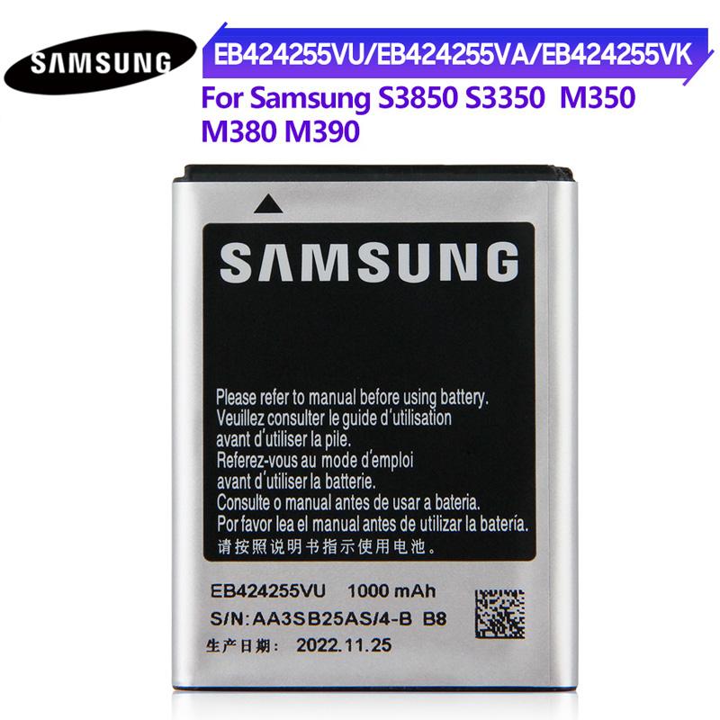 

Samsung Оригинальный запасной аккумулятор EB424255VU EB424255VA EB424255VK для Samsung S3850 S3350 S5530 S5220 C5530 S3970 S3778 M390 M390 T359 A817