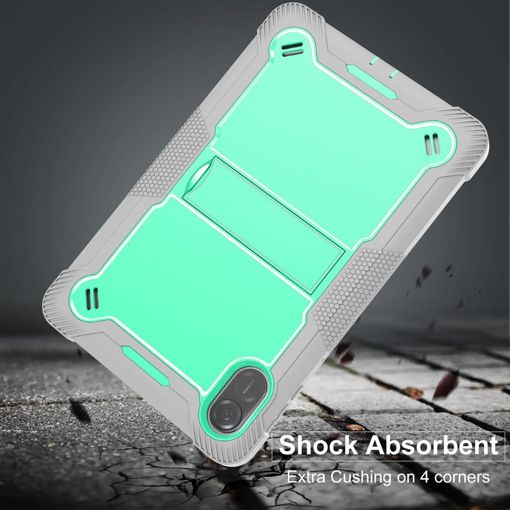 For Honor Pad 10 12.1 Inch 2025 Heavy Duty Armor Stand Cover Kids Silicone PC Case for Honor Pad X9A 11.5 X8A 11 X8 Pro X9 11.5